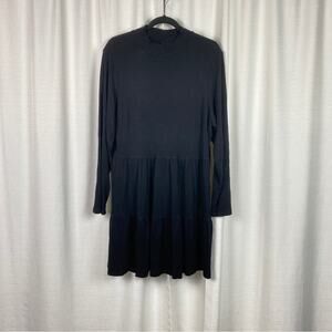 City Chic Black Knit Tier Dress Sz.L(20) NWT
